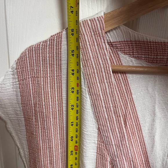 Lovestitch Muted Red and White Striped Midi Dress - Picture 10 of 11